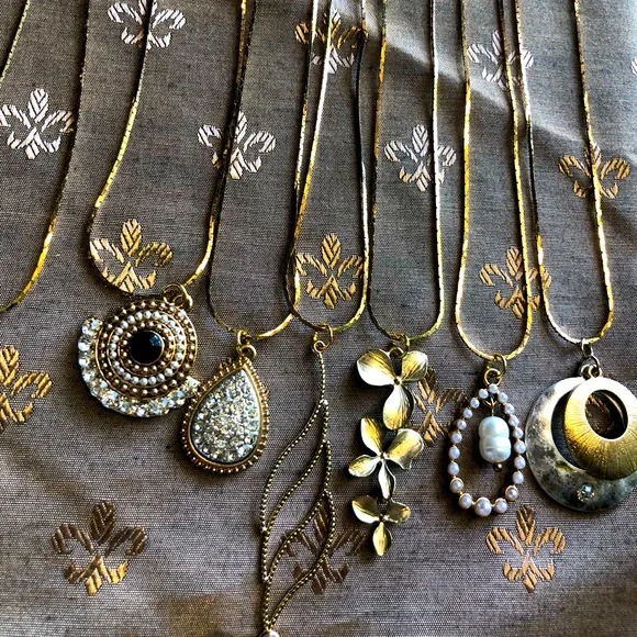 One of a kind! Vintage gold chain with handmade Pendant Necklace - Picture 1 of 2